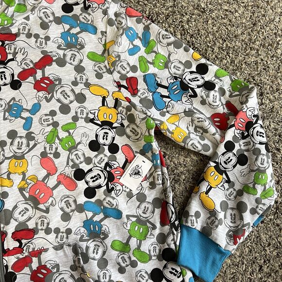Disney Parks Womens Size L Hoodie Mickey Mouse Allover Prints Sweatshirt Zip New - Picture 4 of 7